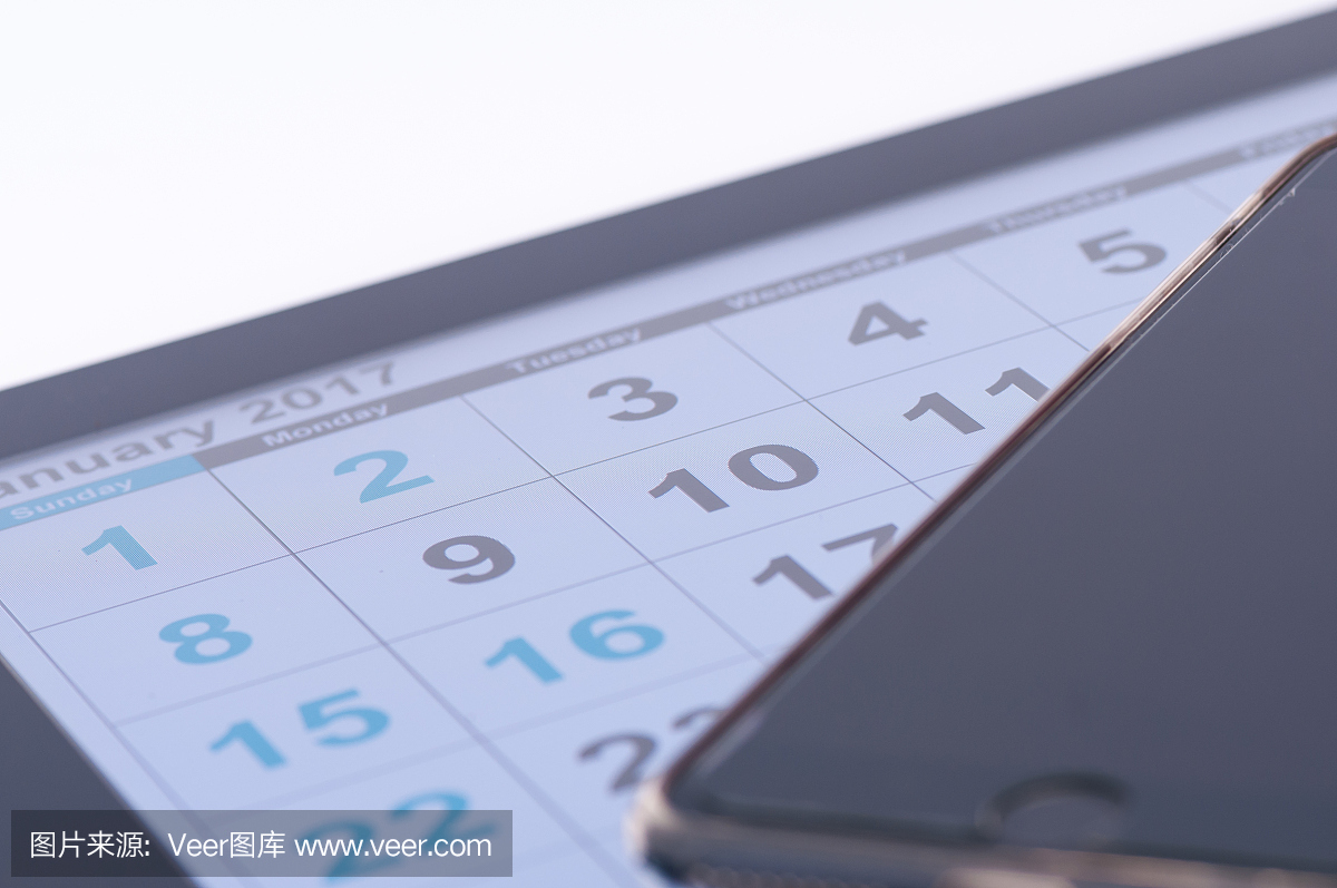 5、日歷配智能手機(jī),新年上班時(shí)間